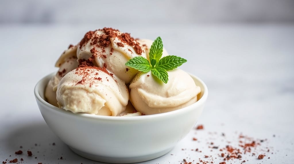Flux Schnell Banana Nice Cream a creamy bowl of frozen banana 0