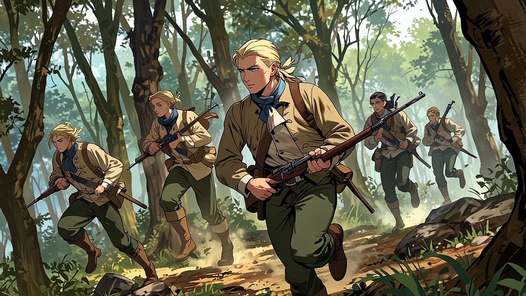 Leonardo Anime XL Anime style colonial rogers rangers moving q 1