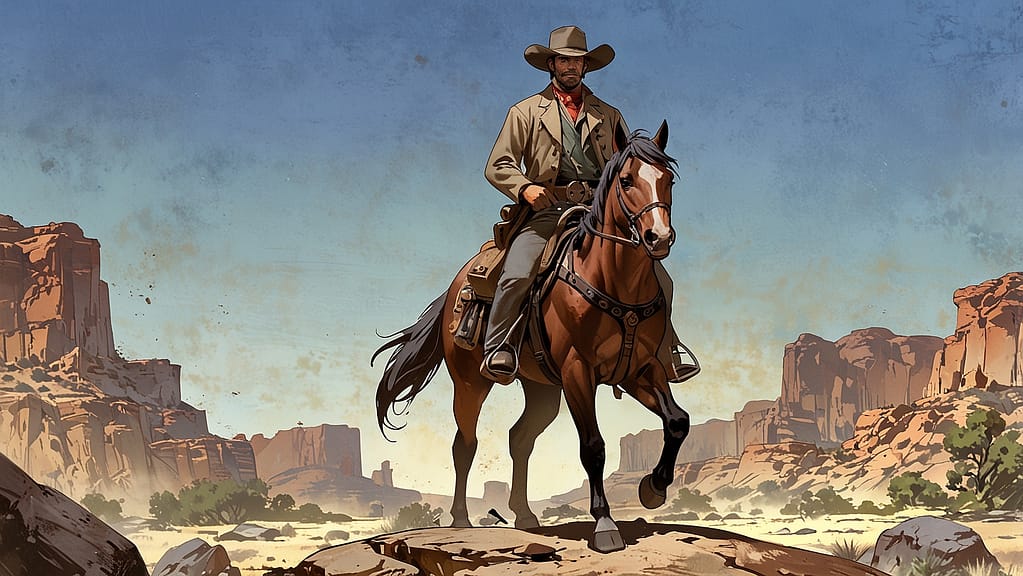 Leonardo Anime XL Jack Haysstyle Texas Ranger leader on horseb 1