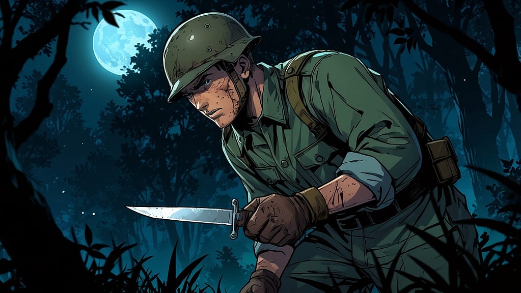 Leonardo Anime XL WW2 Soldier practicing silent takedown train 0 2
