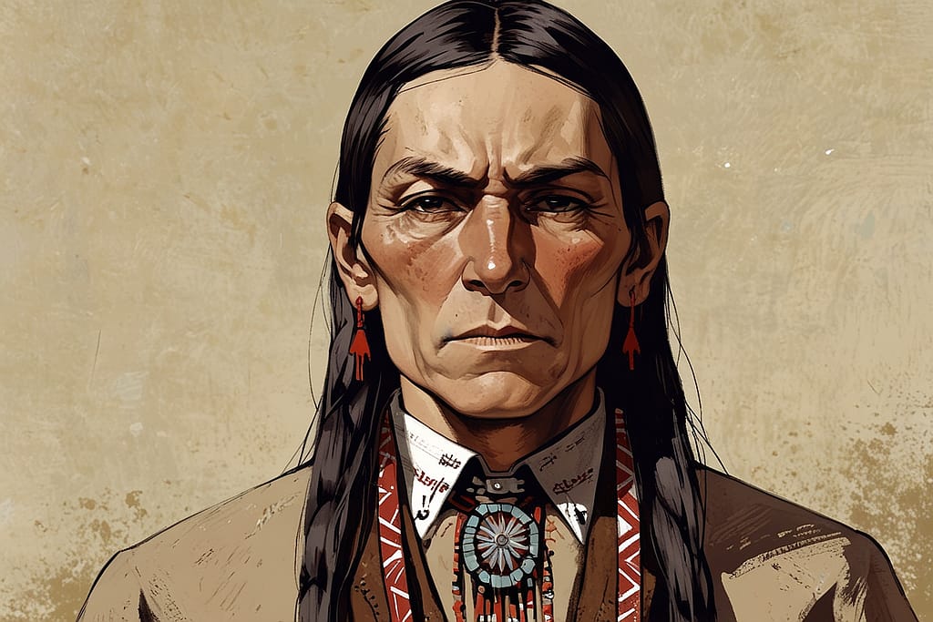 Leonardo Anime XL A detailed portrait of Chief Quanah Parker s 1